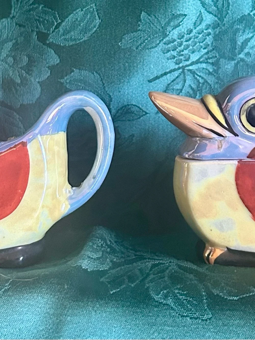 Vintage Lusterware Duck Cream & Sugar Set